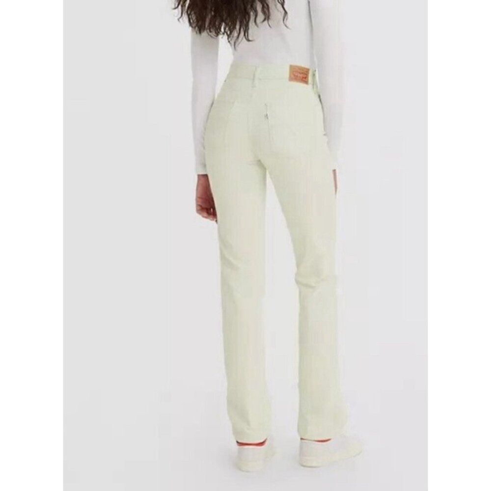 Levi’s Solid Light Green 724 Corduroy High Rise Straight Pants Jeans 27